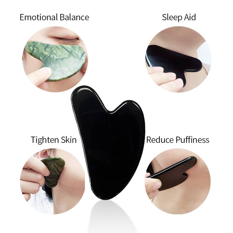 Gua Sha Facial Rollers Manufacturer - Rose Quartz and Jade for Facelift and Beauty Care