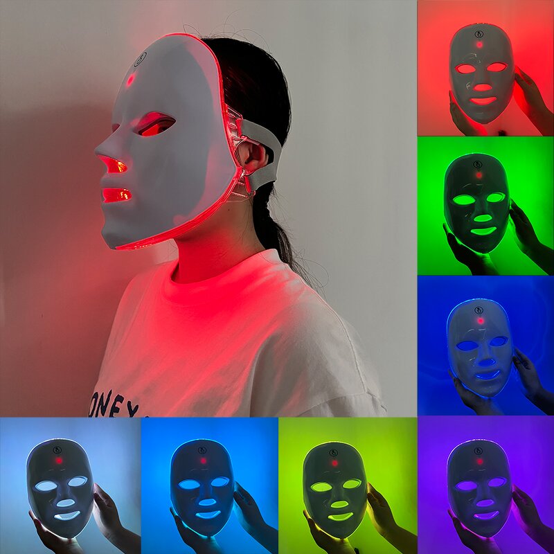 LED Light Therapy Mask Manufacturer - Rechargeable Portable Wireless Infrared 7 Color Photon