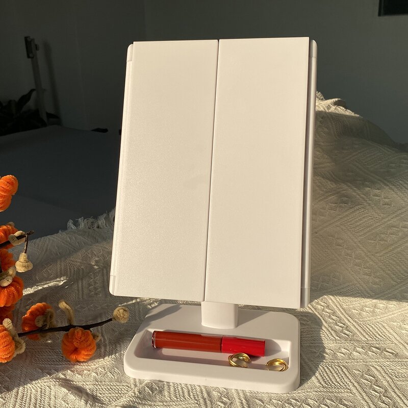 Makeup Mirror Manufacturer - Portable LED with 2X 3X Magnification Touch Control Vanity Lights