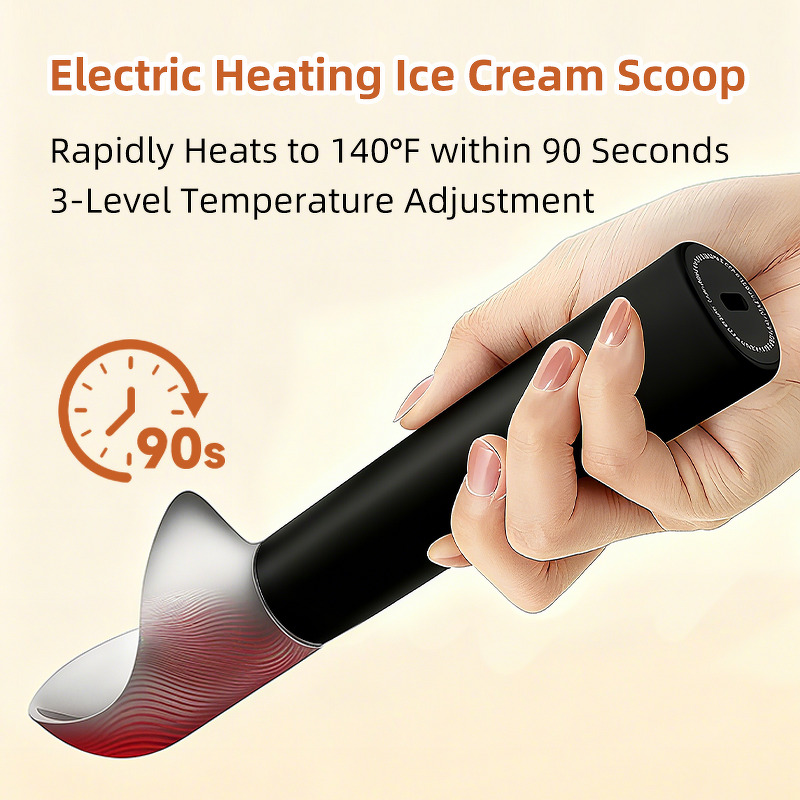 Ice Cream Scooper Manufacturer - Rechargeable Electric Heated Self-Warming Spoon Easy Clean