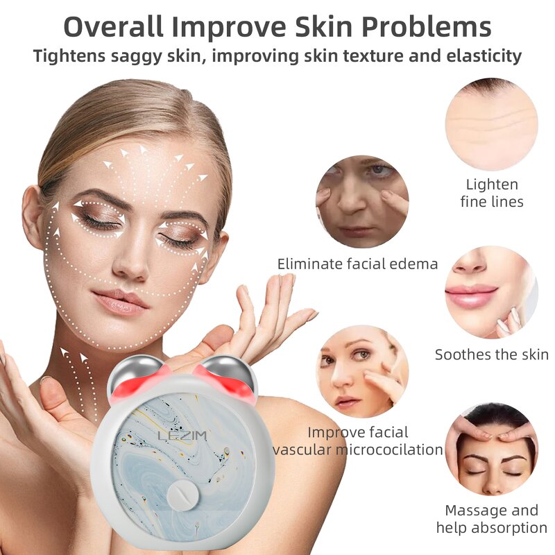 Face Lifting Device Manufacturer - Microcurrent with Light Therapy Portable Neck Massager