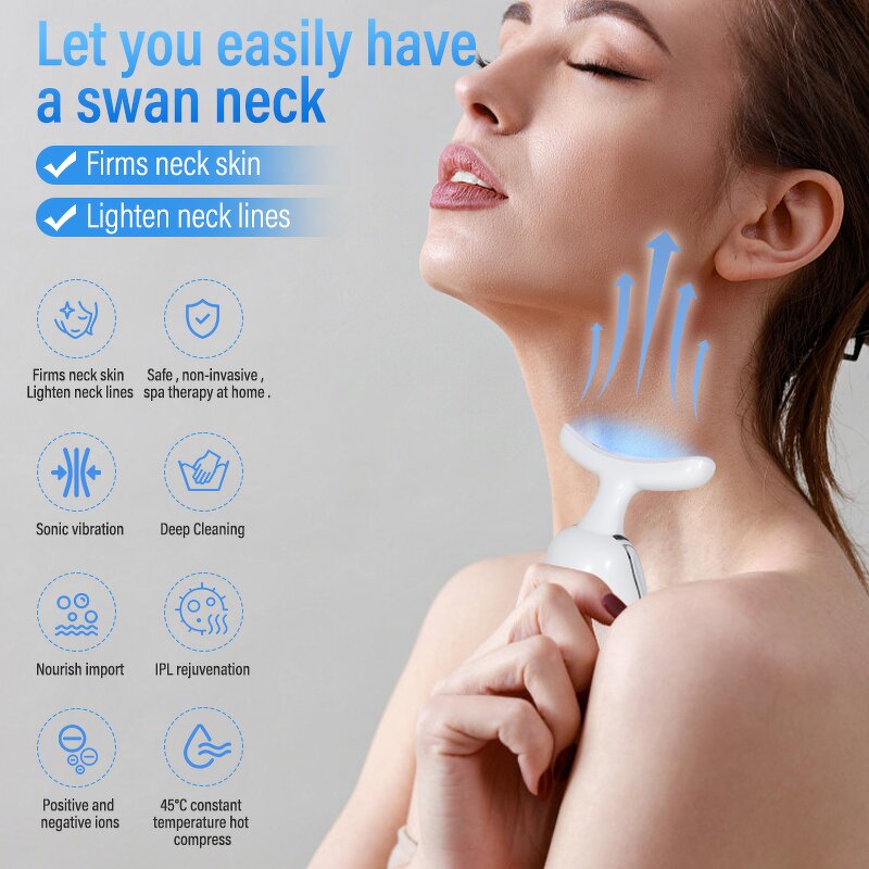 Face Massager Manufacturer - 7 in 1 Microcurrent Facial Device LED Light Therapy for Skin Tightening
