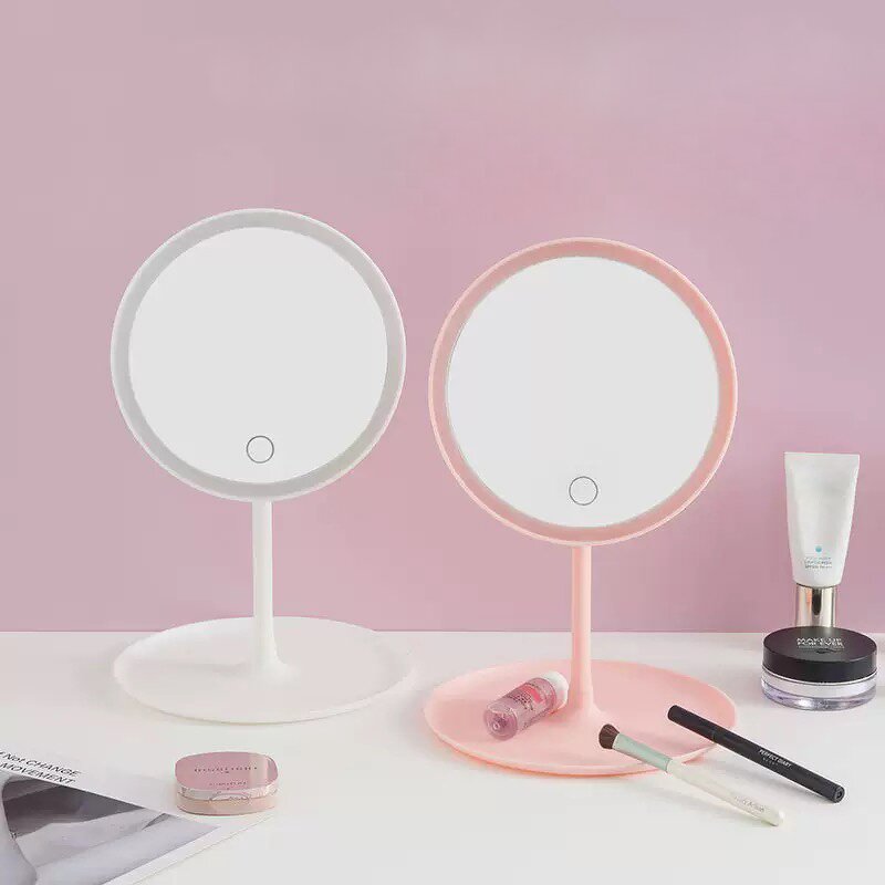 Makeup Mirror Manufacturer - Smart Touch Portable Travel Cosmetic Tabletop Nordic USB Recharge