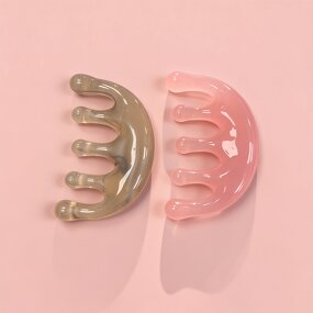 Massage Comb Manufacturer - Resin Comb Stone Head Scalp Cheap Gua Sha Customized Logo