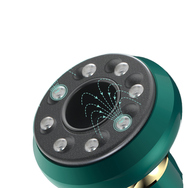 Electric Guasha Massager Manufacturer - 2024 Hot Green LED Stone Hand Back Body Therapy Heating