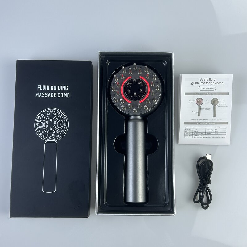 Scalp Massage Comb Manufacturer - LED Red Light Electric with Essential Oil Applicator Anti-Hair Loss