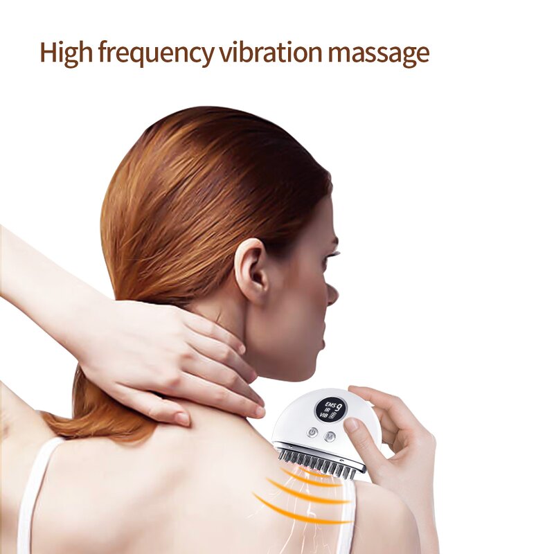 Electric Scraping Massager Manufacturer - High Frequency Vibration Screen Displays Handheld Stainless Steel