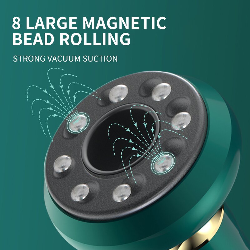 Electric Guasha Massager Manufacturer - Slimming Vacuum Cupping Black Bianstone with 12-stage Heating