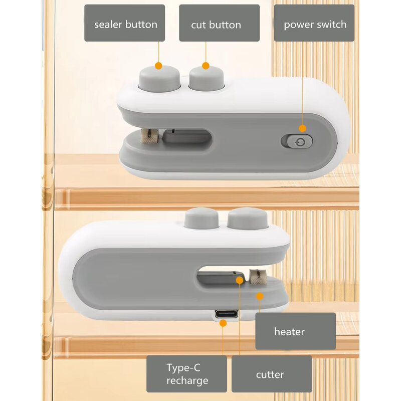 Food Sealer Manufacturer - Portable Handheld USB Charging Dual-Purpose Mini Household Vacuum Wholesale
