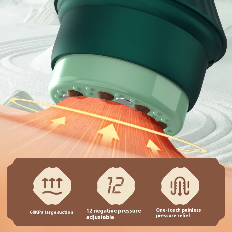 Electric Vacuum Cupping Machine Manufacturer - 12-Speed Controlled for Home Body Therapy Back Guasha
