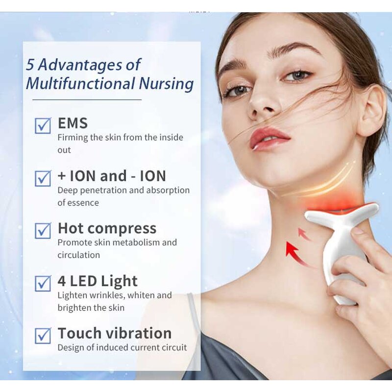 Neck Care Device Manufacturer - USB Handheld ABS LED Light for Skin Wrinkle Removal Facial