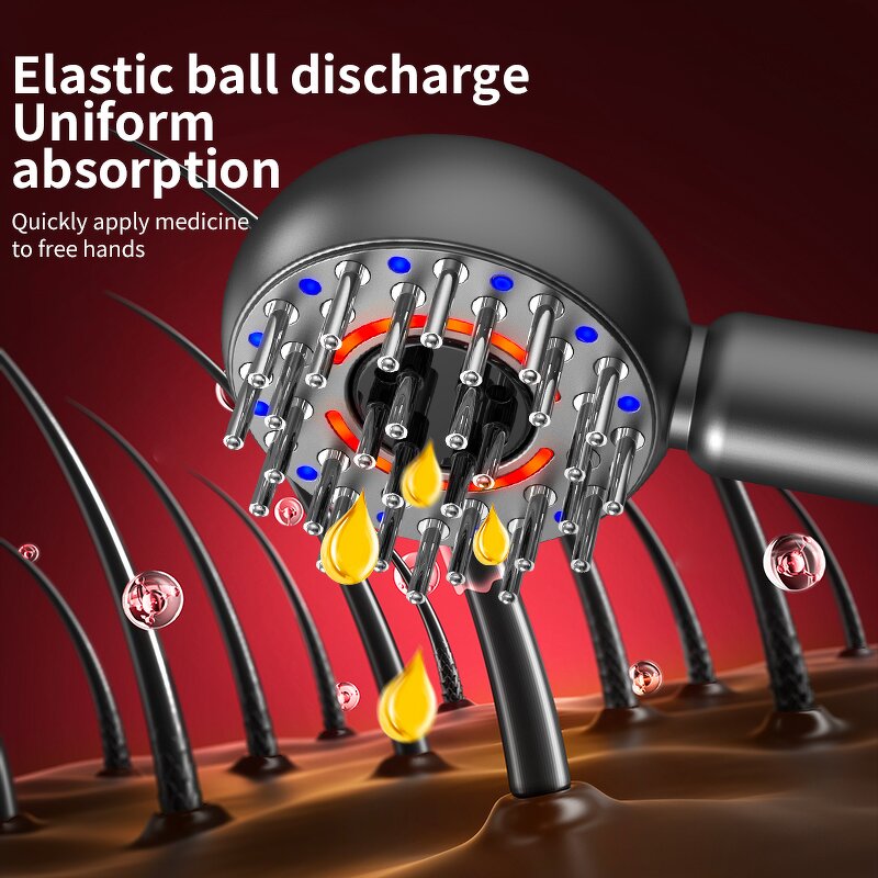 Scalp Massage Comb Manufacturer - LED Red Light Electric with Essential Oil Applicator Anti-Hair Loss