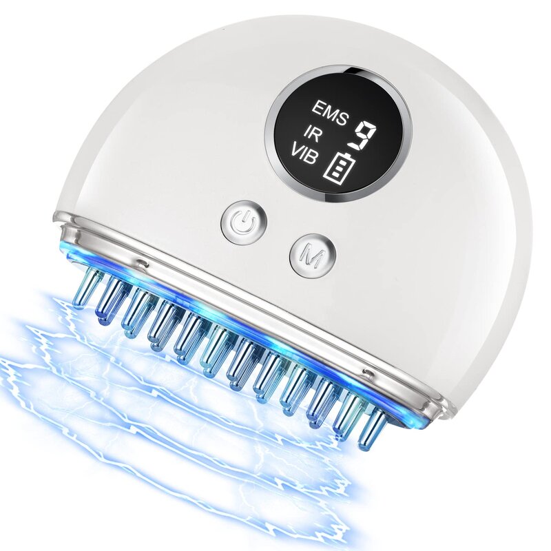 Electric Guasha Head Comb Manufacturer - Usb Rechargeable LED Display Vibratory Red Light Holiday Gift