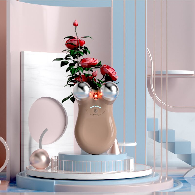 Facial Massager Manufacturer - EMS Ion Microcurrent V-Shape for Double Chin Removal Firming