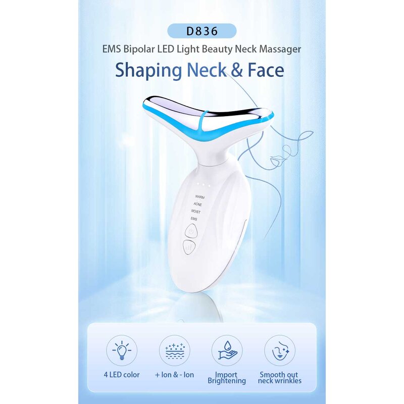 Neck Care Device Manufacturer - USB Handheld ABS LED Light for Skin Wrinkle Removal Facial