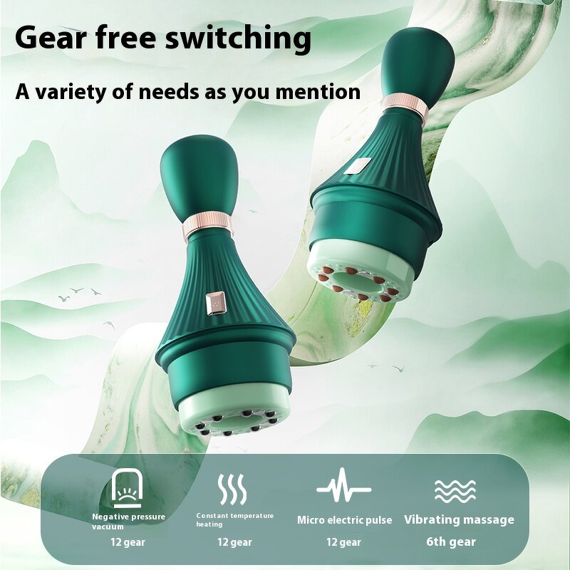 Electric Guasha Scraping Manufacturer - Wholesale Custom Handheld Heating LED Display Vacuum Cupping