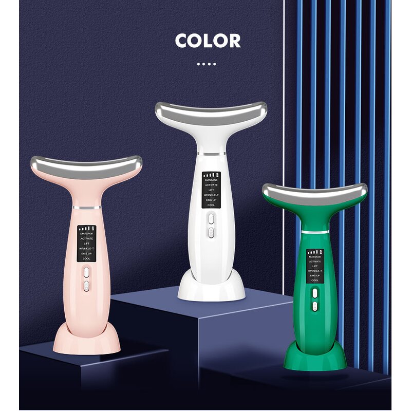 Face and Neck Lifting Massager Manufacturer - Hot Beauty Product 4 Colors Led Light Anti Aging