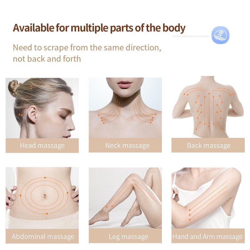 Electric GuaSha Device Manufacturer - EMS Heated Vibration Red Blue Light for Body Neck Back