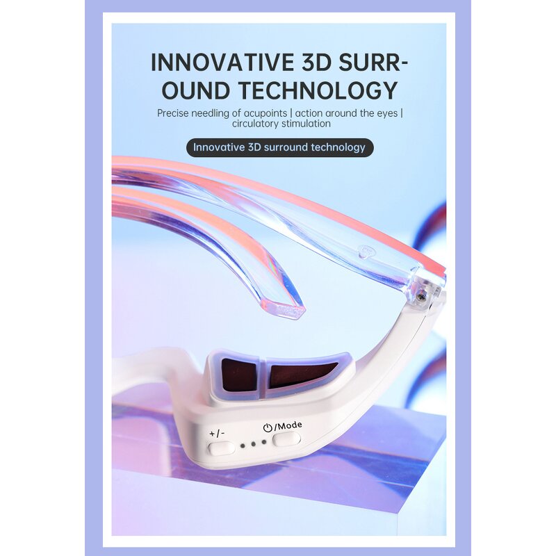 Eye Massage Glasses Manufacturer - Beauty Care 3D Ems USB Rechargeable for Fading Dark Circles