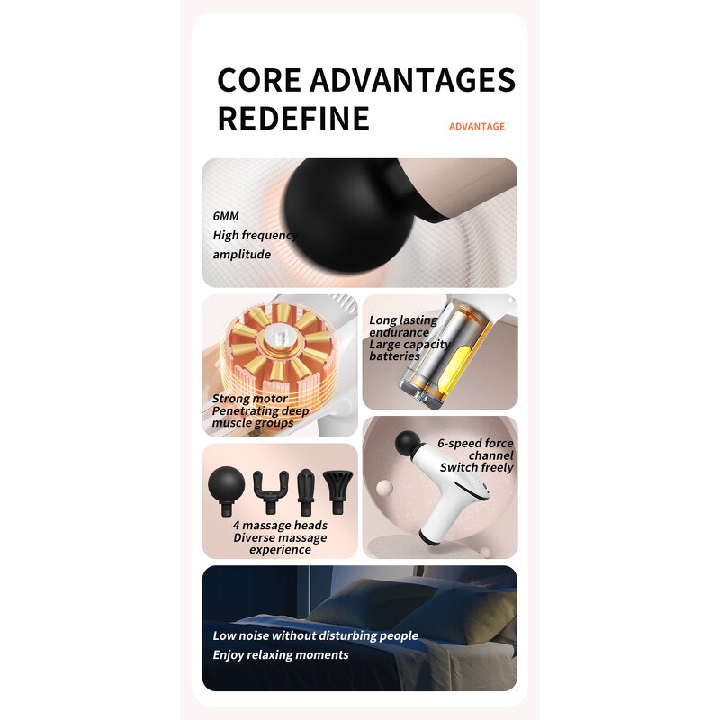 Body Massage Tool Manufacturer - Home Handheld for Muscle Relaxation High Frequency Vibration 6-speed