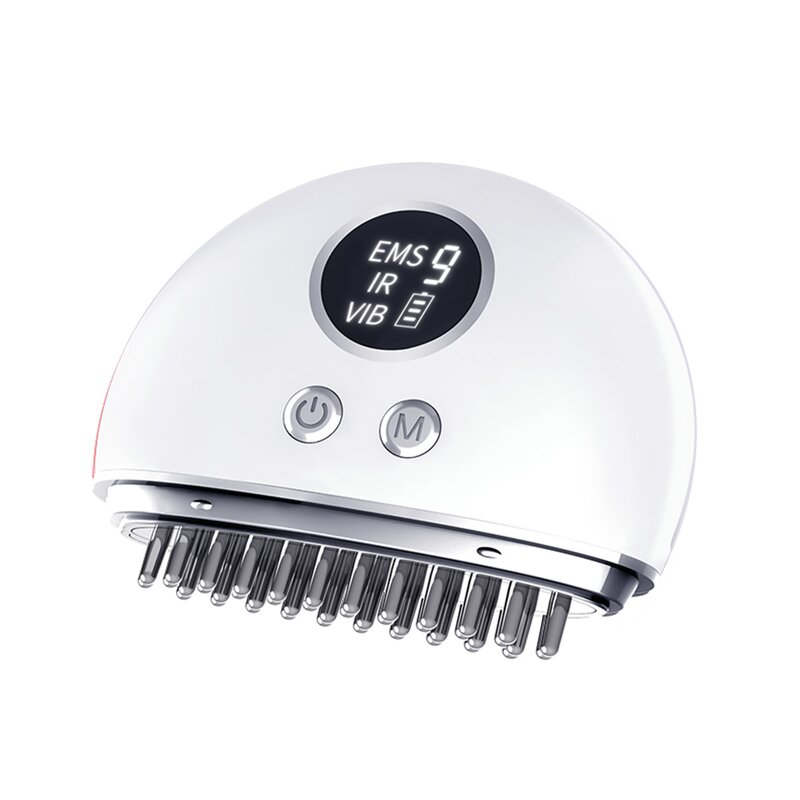 Electric Guasha Head Comb Manufacturer - Usb Rechargeable LED Display Vibratory Red Light Holiday Gift