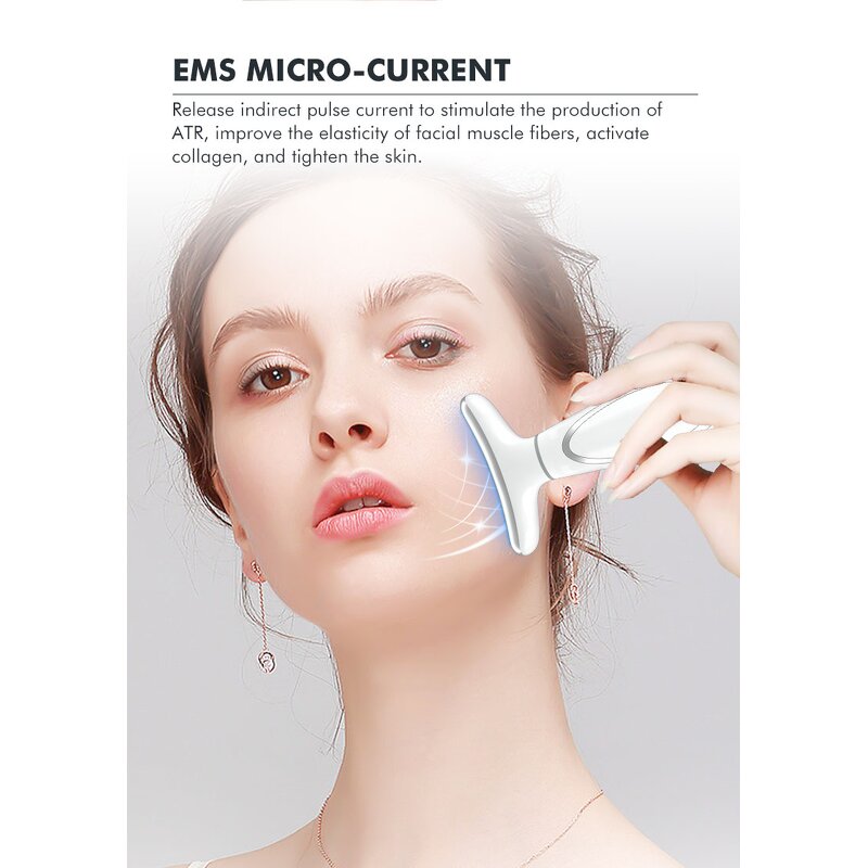 Neck EMS Massager Manufacturer - V Shaped Red Light Therapy Facial Lifting Slimming Machine