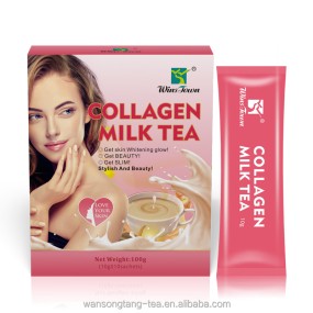 Collagen Milk Tea Factory - Vitamin C Multi Collagen Gluta Glow Sparkle Powder Skin Whitening