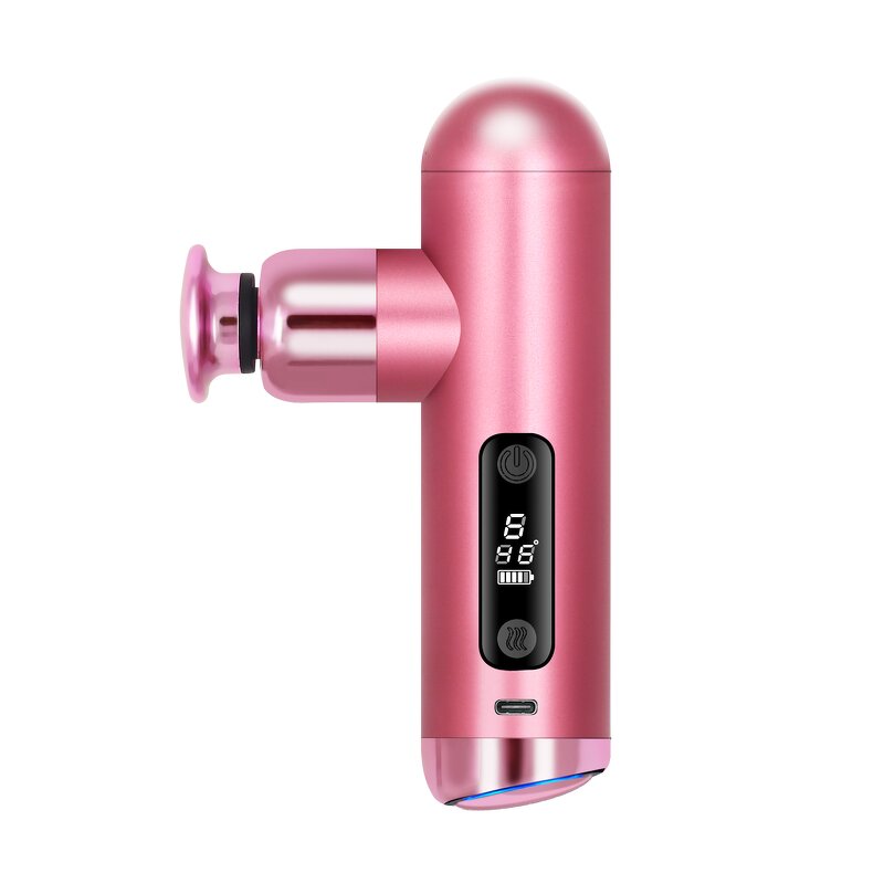 Mini Brushless Massage Gun - Portable LCD Cordless Aluminum Home Use Elastic Band