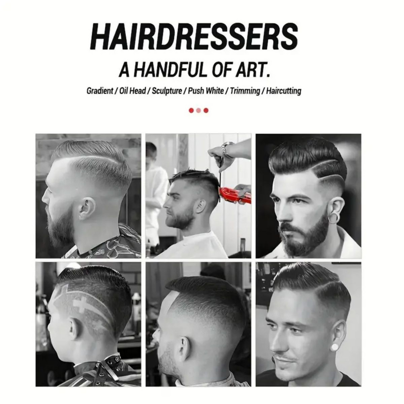 Electric Hair Clippers - Cordless LCD Display Waterproof Beard Nose Mens Grooming Kit