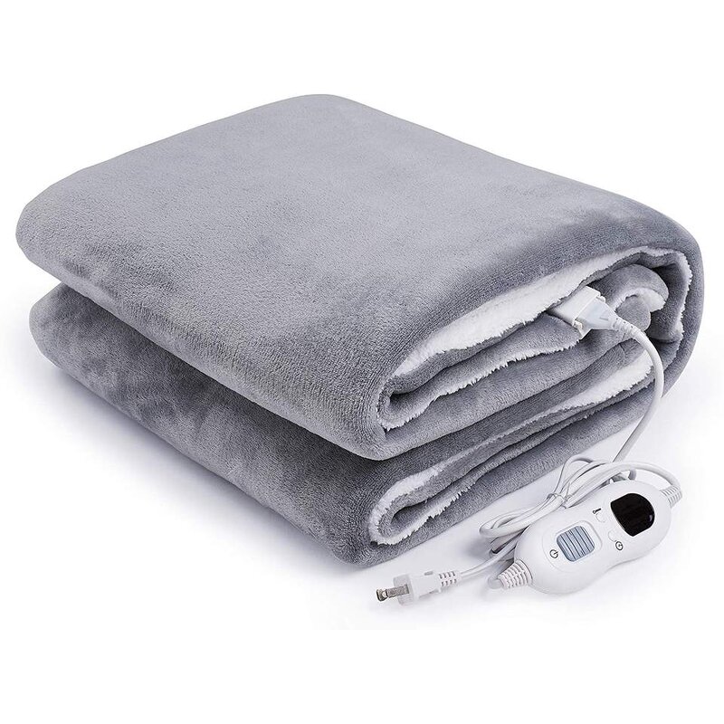 Heated Throw Blanket - Fuerle Soft Electric Multi-Setting Over Blanket Tool