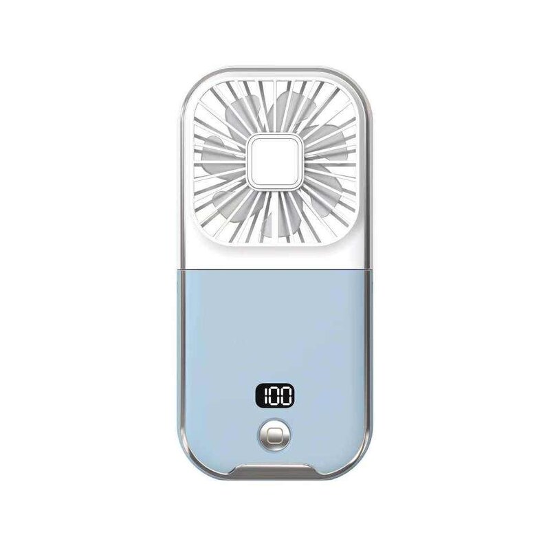 Multifunction Handheld Fan - Mini Power Bank Phone Holder Foldable Hanging Neck Tool