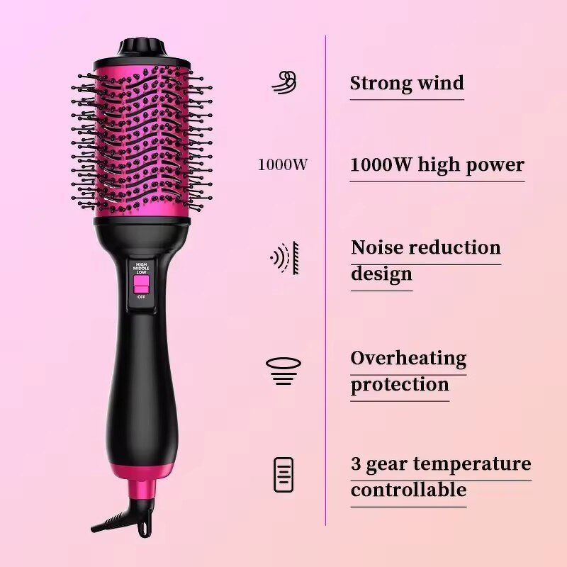Hot Air Styler - Hot Sale Salon 3 in 1 Negative Ion Volumizing Straightener Brush