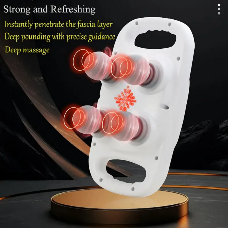 4-Head Fascia Gun - Brushless 1200-3200 RPM 2000mAh Professional Massage Tool