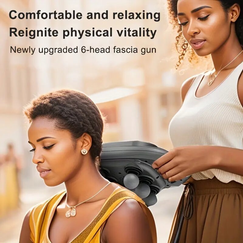 Six Head Massage Gun - Professional Infrared LED Display Deep Tissue Muscle Tool