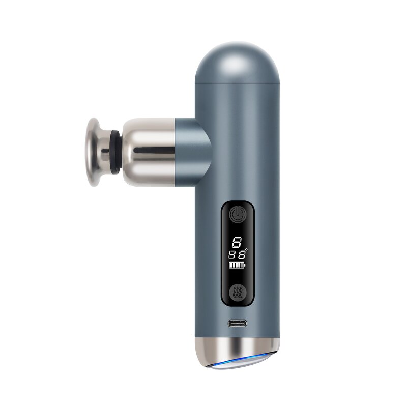 Mini Brushless Massage Gun - Portable LCD Cordless Aluminum Home Use Elastic Band