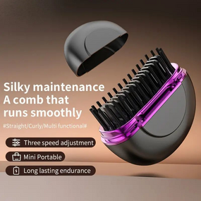 Mini Hair Straightener - Portable Cordless Brush Wireless Straightening Styling Tool