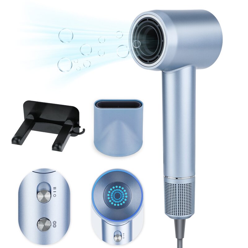 Wall Mounted Hair Dryer - 110000rpm Negative Ionic 1600W Brushless Low Noise Tool