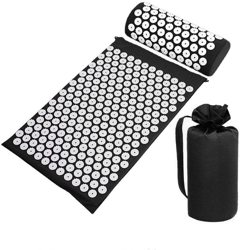 Acupuncture Yoga Mat - Back Body Head Neck Foot Spike Needle Massager Cushion Tool