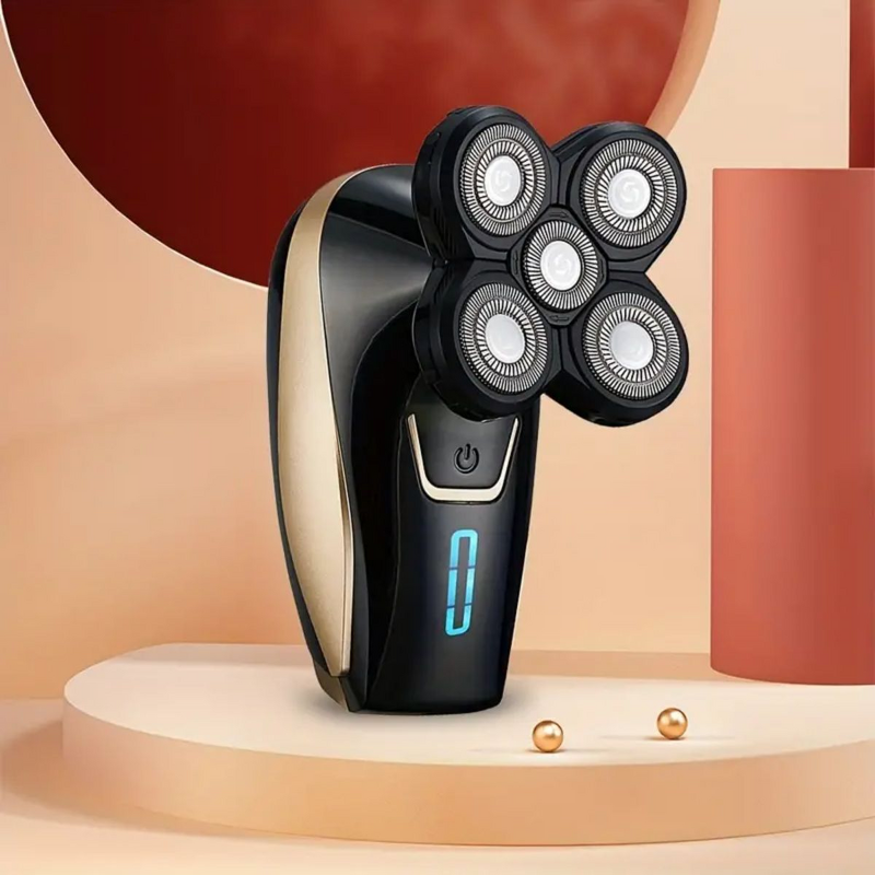 5D Rotary Shaver - Rechargeable Men Wet Dry Waterproof Head Shavers for Bald Men