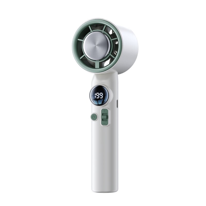 Low Noise Handheld Fan - Adjustable Strong Wind Rechargeable Electric Standing Office Tool