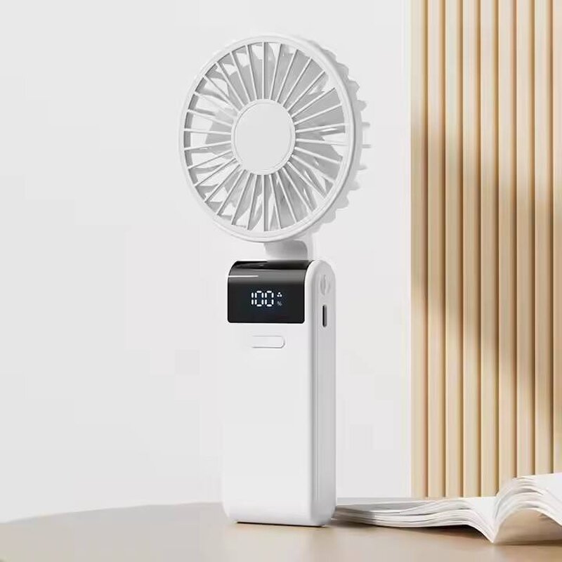 Ultra-Thin Handheld Fan - Foldable Stand Rechargeable Mini Personal Air Cooling Tool