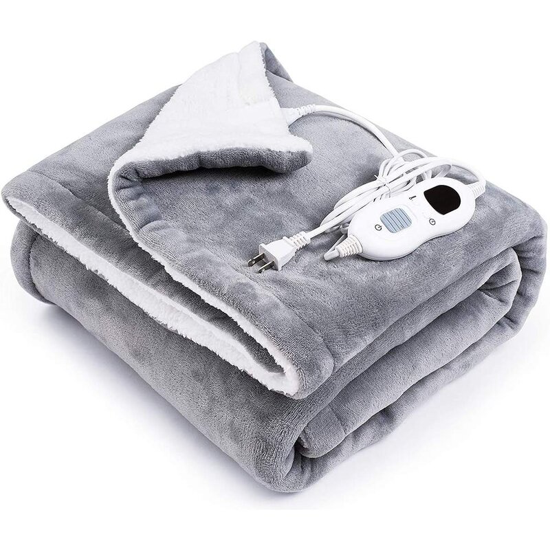 Heated Throw Blanket - Fuerle Soft Electric Multi-Setting Over Blanket Tool