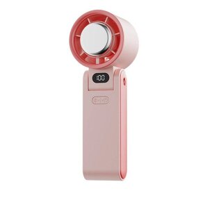 Digital Display Fan - Rechargeable Foldable Table High Speed Custom Logo Handheld Tool