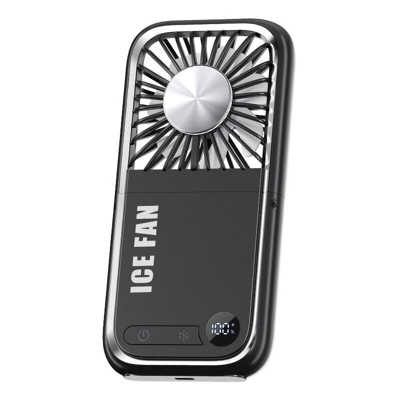 USB Handheld Fan - Mini Cooler Built-in Cable Folding Desktop Power Bank Tool