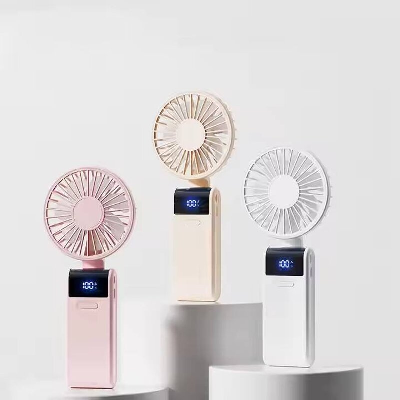 Ultra-Thin Handheld Fan - Foldable Stand Rechargeable Mini Personal Air Cooling Tool