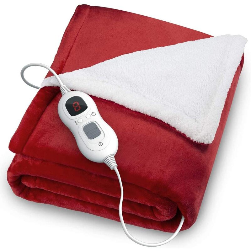 Heated Throw Blanket - Fuerle Soft Electric Multi-Setting Over Blanket Tool