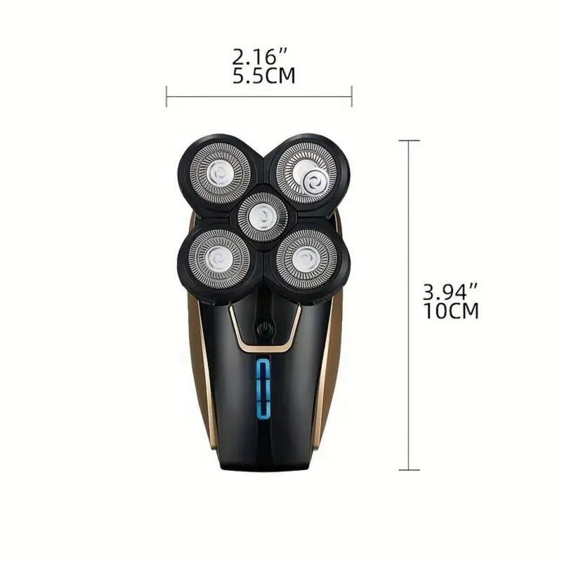 5D Rotary Shaver - Rechargeable Men Wet Dry Waterproof Head Shavers for Bald Men