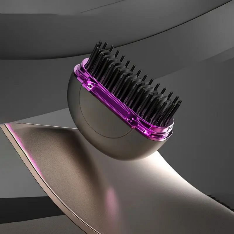 Mini Hair Straightener - Portable Cordless Brush Wireless Straightening Styling Tool