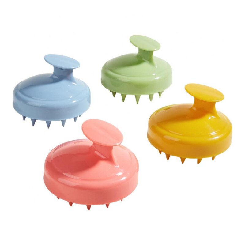 Silicone Hair Brush - Wet Dry Scalp Cleaning Adult Baby Soft Household Bath Care Tool
