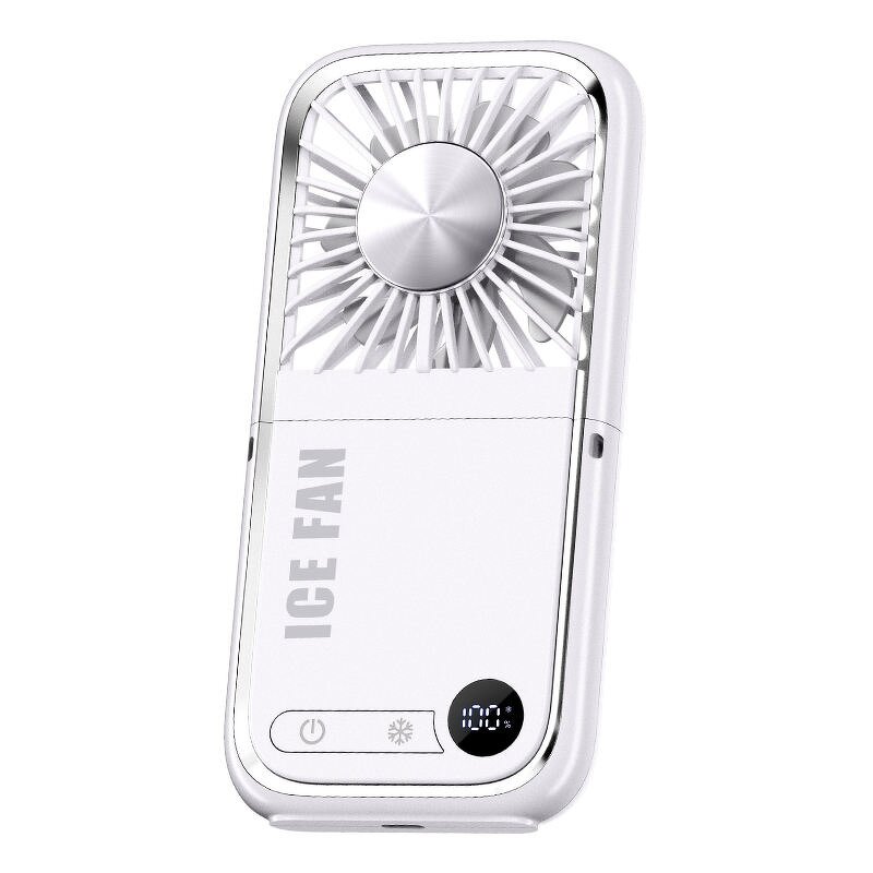 USB Handheld Fan - Mini Cooler Built-in Cable Folding Desktop Power Bank Tool